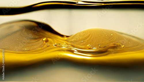 Olive or engine oil splash with waves luxury.