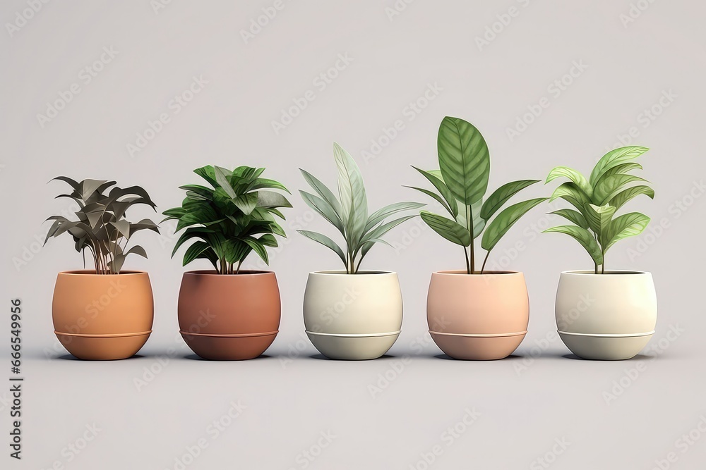 A Group Of Potted Plants