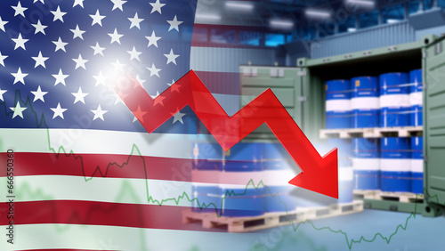 USA fuel market crisis. Red...