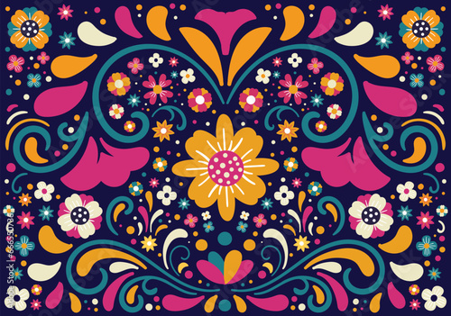Cinco de mayo floral background