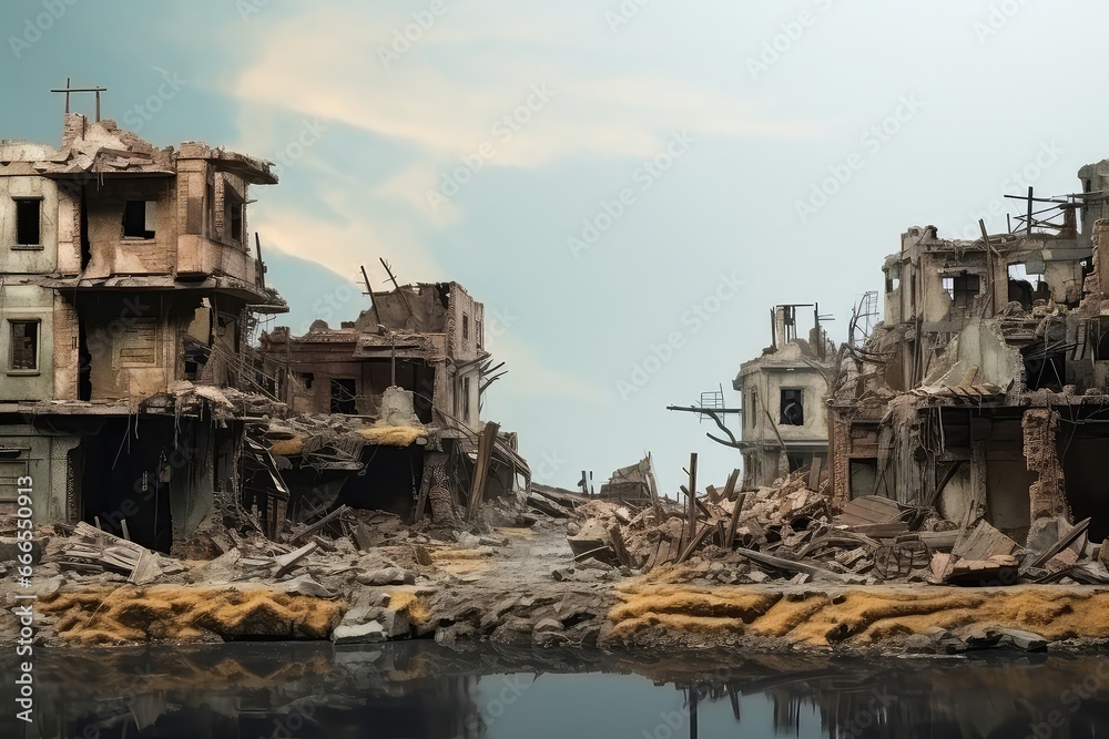Town Left In Ruins After Destructive Conflict Town Left In Ruins After Destructive Conflict