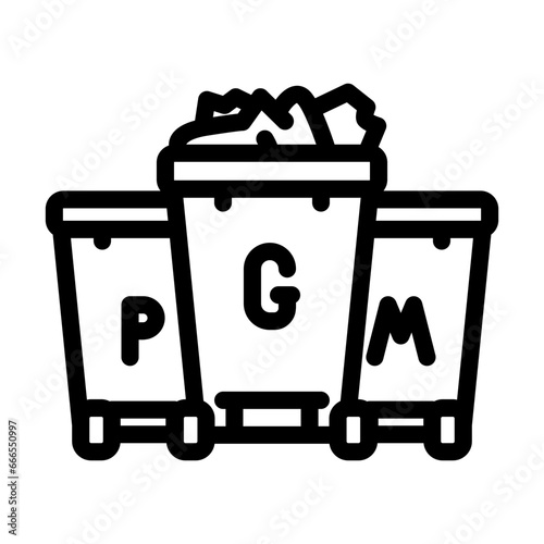 waste reduction green living line icon vector. waste reduction green living sign. isolated contour symbol black illustration