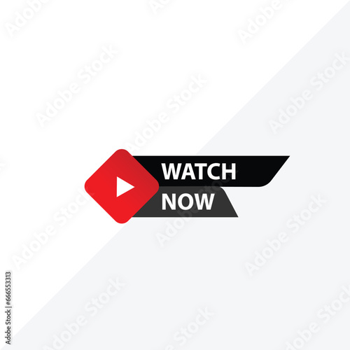 watch now button on white background