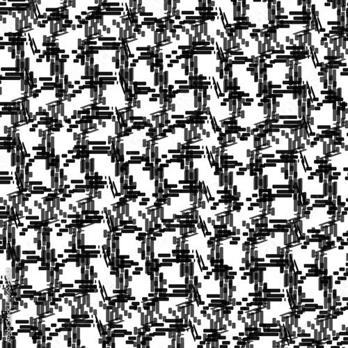 black and white pattern with repeating little figures