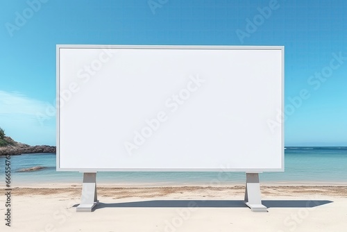 An Empty Billboard On The Beach photo