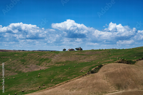 Rural landscape in Tuscany near Pienza photo