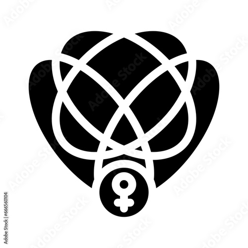 intersectional feminism woman glyph icon vector. intersectional feminism woman sign. isolated symbol illustration