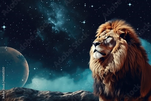 A Lion In The Night Sky © Anastasiia
