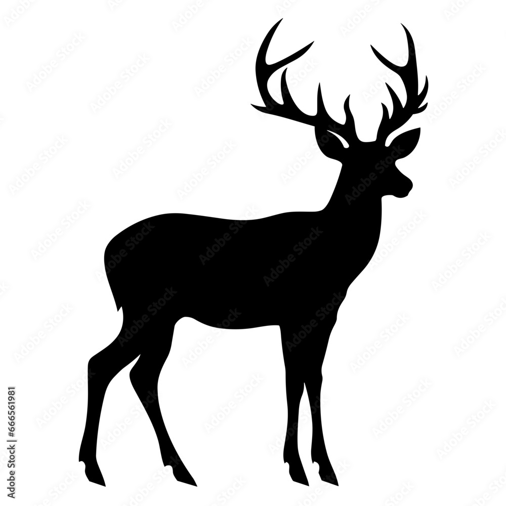 Fototapeta premium Silhouette Illustration Vector of Deer