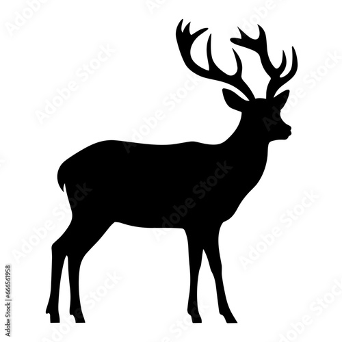 Silhouette Illustration Vector of Deer