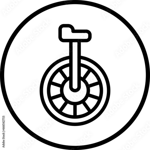 Vector Design Monocycle Icon Style