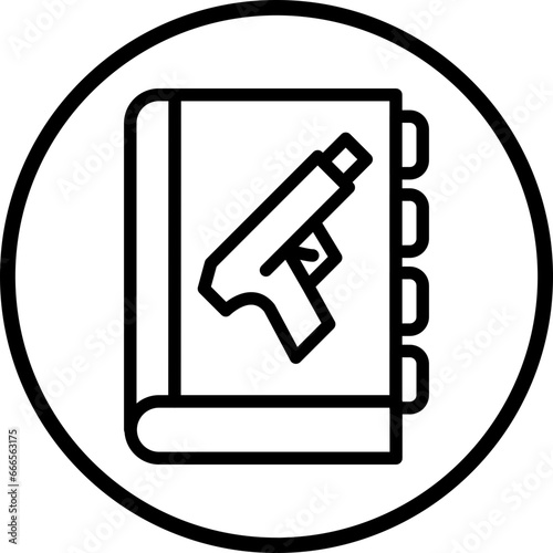 Vector Design Literary Crime Icon Style