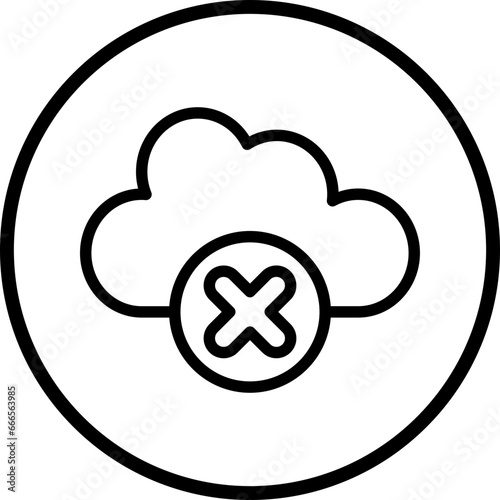 Vector Design Cloud Inaccessible Icon Style