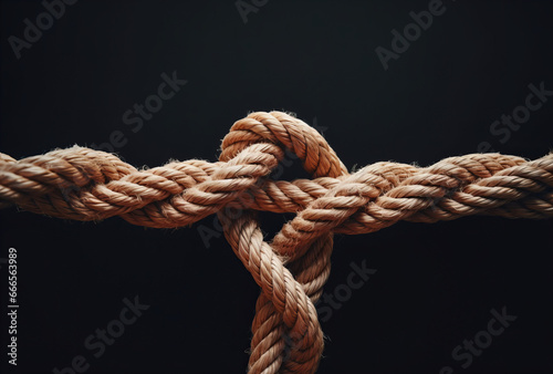 Close up of a rope with knot