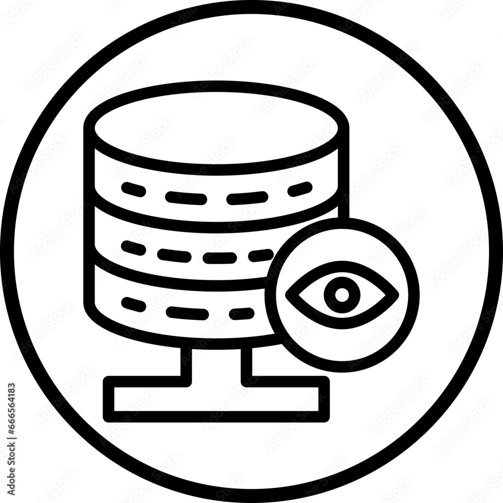 Vector Design Database Vision Icon Style Vector Design Database Vision Icon Style
