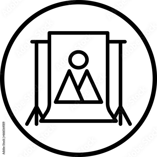 Vector Design Camera Backdrop Icon Style