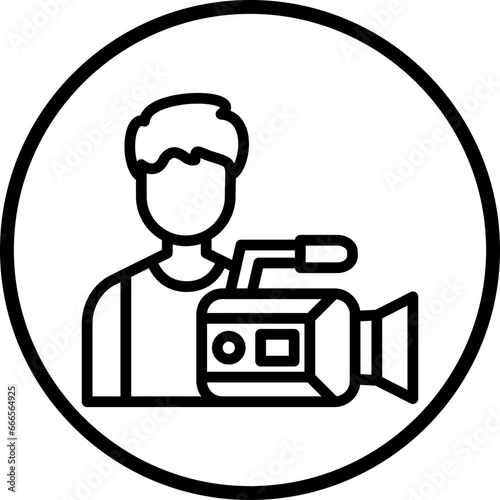 Vector Design Camera Operator Icon Style