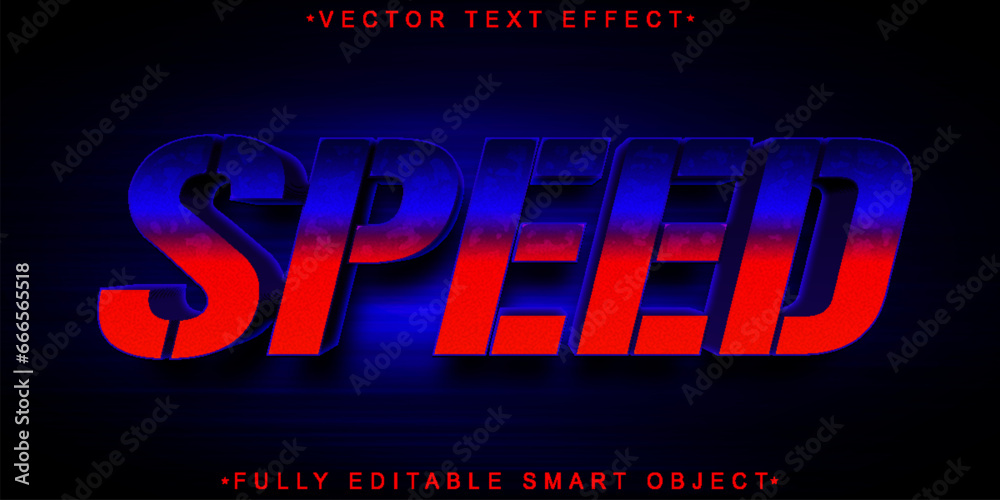 Speed Racer Fast Vector Fully Editable Smart Object Text Effect