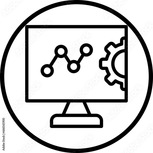 Vector Design Engineering Monitor Icon Style