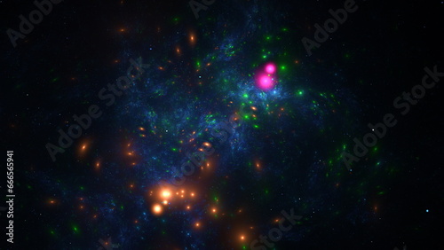 Universe  stars and galaxies  stars in the night sky. Star clusters and fantastic worlds of space. 3d render