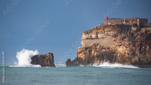 Nazaré lighthouse and coast