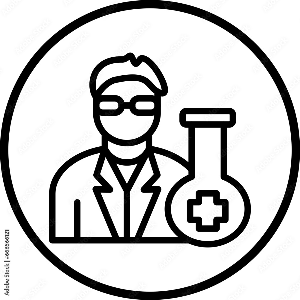 Vector Design Chemist Icon Style Vector Design Chemist Icon Style