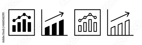 Growing graph Icon vector. Chart icon. Graph Icon