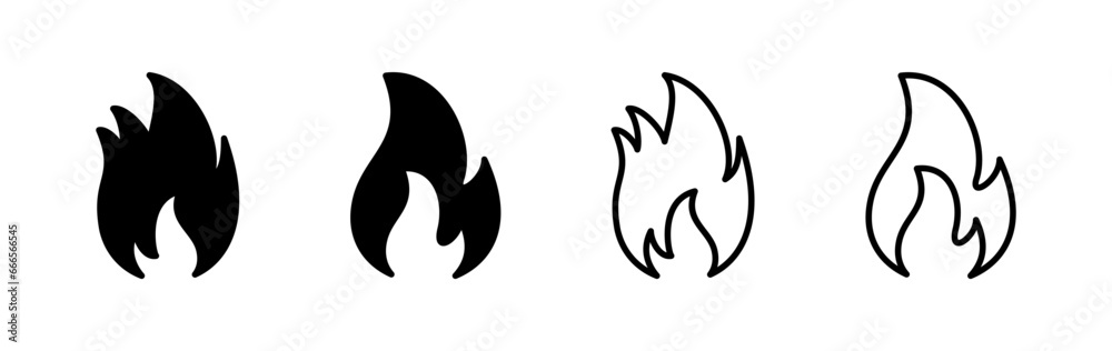 Fire icon vector. fire flame icon