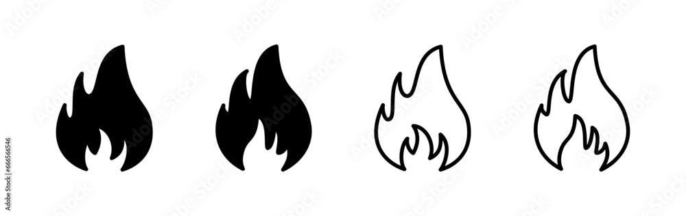 Fire icon vector. fire flame icon