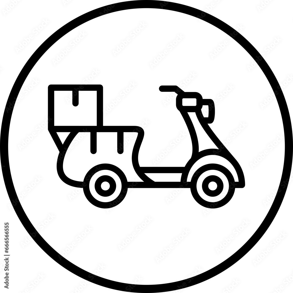 Vector Design Delivery Scooter Icon Style Vector Design Delivery Scooter Icon Style