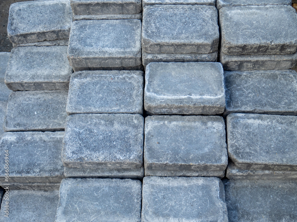 Obraz premium rektangular stone block paving