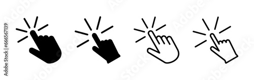 Click icon vector. cursor icon vector. pointer sign