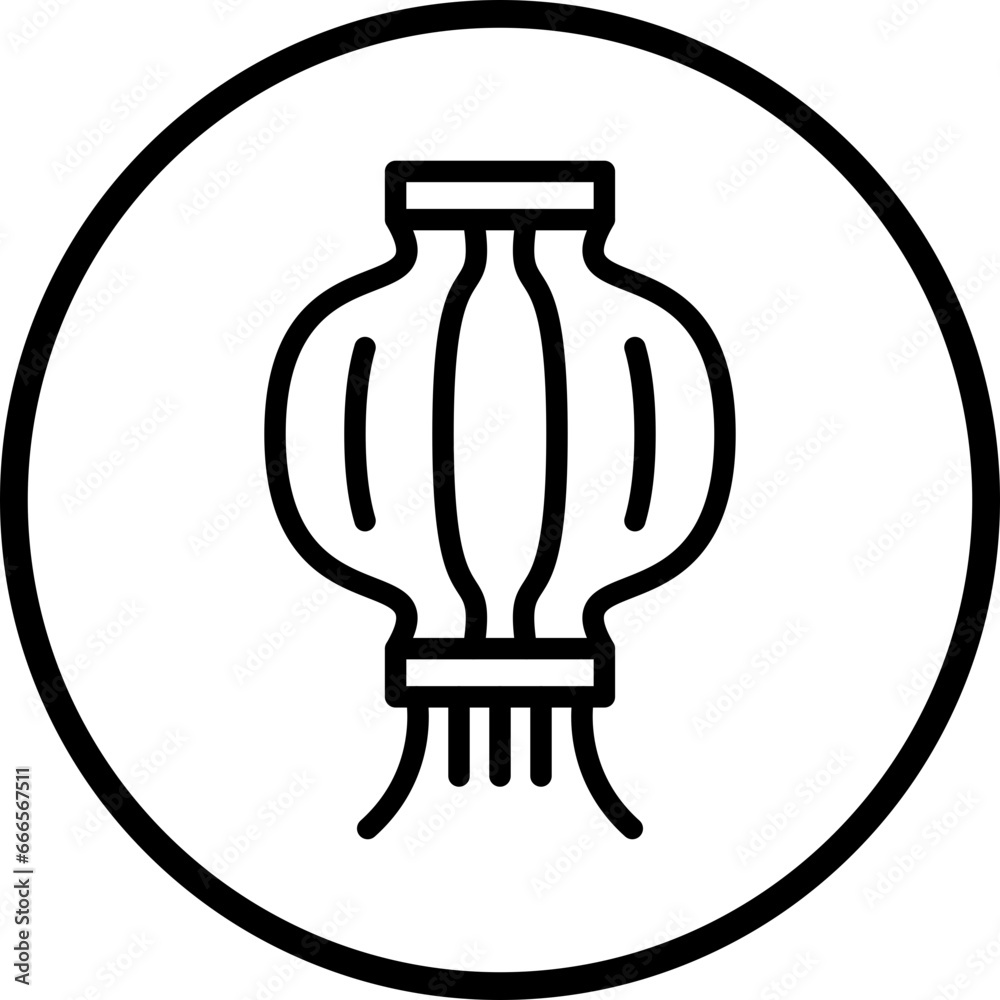 Vector Design Red Paper Lantern Icon Style Vector Design Red Paper Lantern Icon Style
