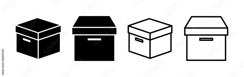 Box icon vector. Box sign. delivery package. parcel box. Box icon vector. Box sign. delivery package. parcel box.