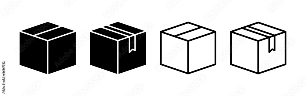 Box icon vector. Box sign. delivery package. parcel box. Box icon vector. Box sign. delivery package. parcel box.