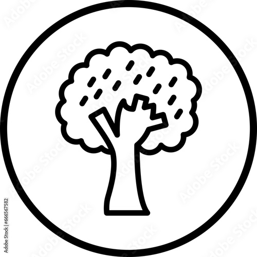 Vector Design Deciduous Tree Icon Style