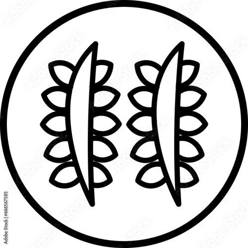 Vector Design Sheaf of Rice Icon Style