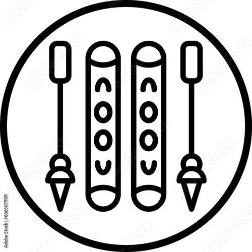 Vector Design Skis Icon Style