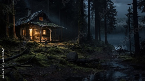 Lone cabin in the woods. Cabin Porn © Emil