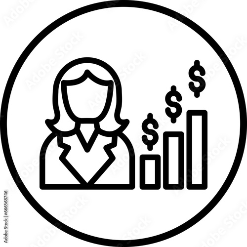 Vector Design Businesswoman Icon Style