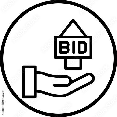 Vector Design Maximum Bid Icon Style