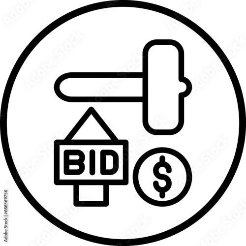 Vector Design Maximum Bid Auction Icon Style