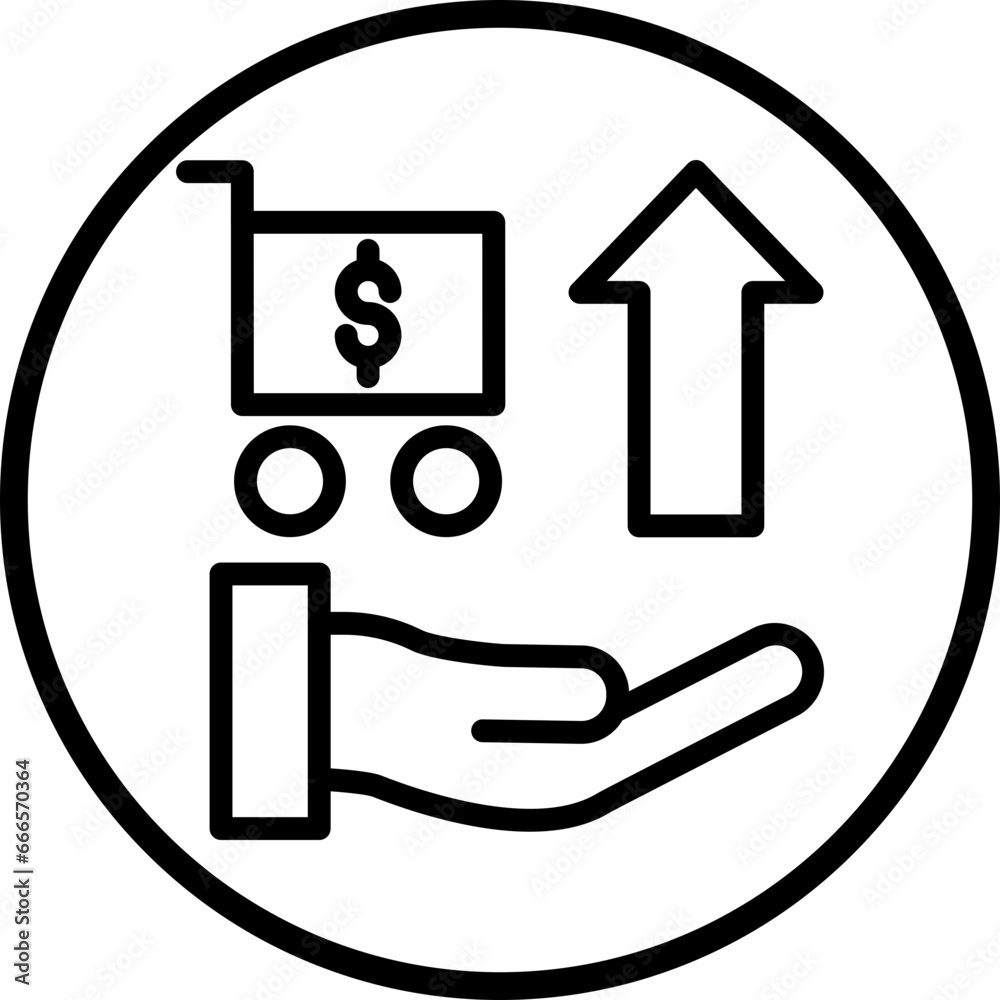 Vector Design Upselling Icon Style Vector Design Upselling Icon Style