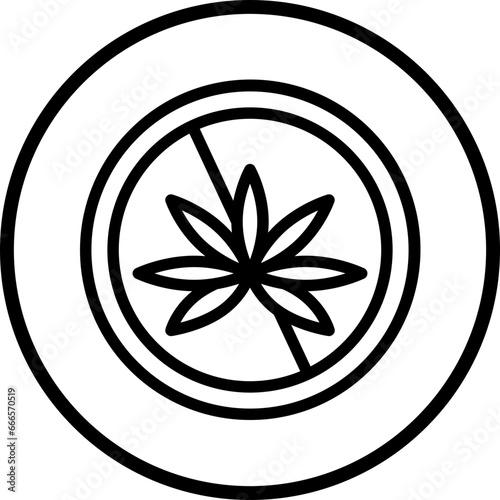 Vector Design No Thc Icon Style