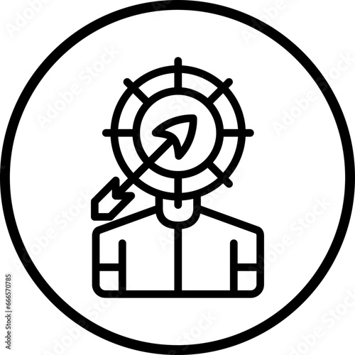 Vector Design Head Hunting Icon Style