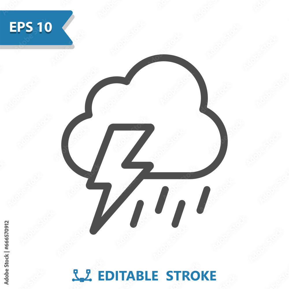 Storm Icon - Cloud, Rain, Lighting Bolt, Raining, Lightning Storm Storm Icon - Cloud, Rain, Lighting Bolt, Raining, Lightning Storm
