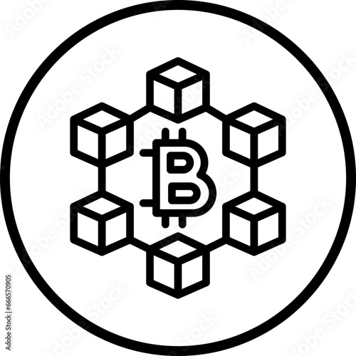 Vector Design Blockchain Icon Style