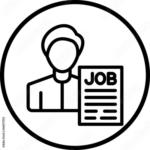 Vector Design Applicant Male Icon Style