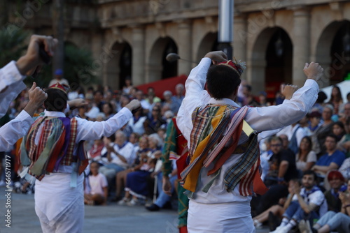 Traditional Basque dance in a folk festival