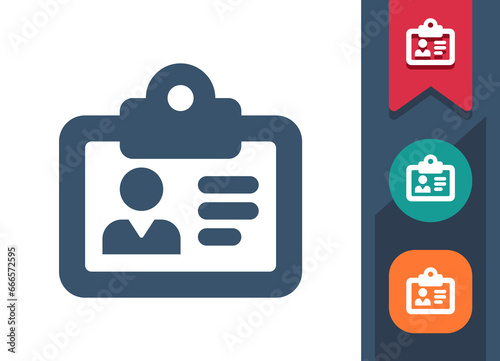 Name Tag Icon. ID Card